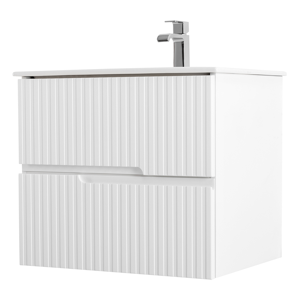 Приобрести cezares тумба подвесная с раковиной duet 60 см bianco opaco, белая матовая duet-600-2c-so-bo