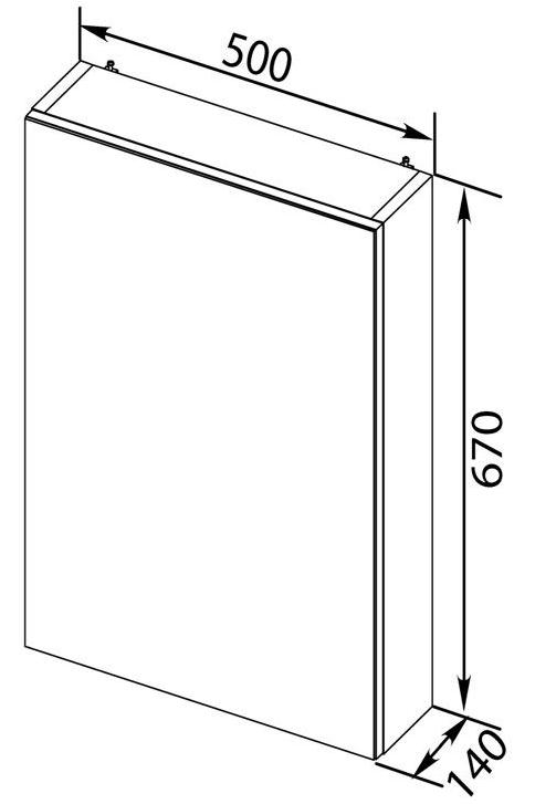 Приобрести aquanet зеркальный шкаф порто 50 см, белый