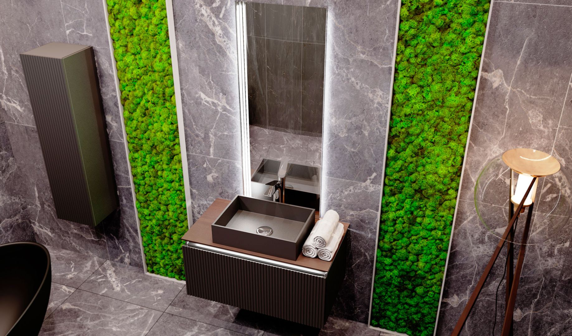 Приобрести jorno тумба подвесная strong 100 см со столешницей, антрацит