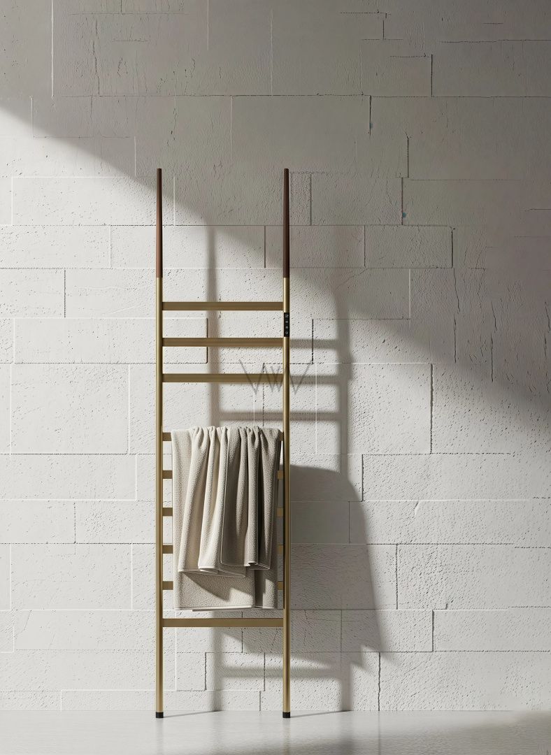 Приобрести полотенцесушитель электрический напольный wonzon & woghand bremen, брашированное золото (ww-a207-bg)