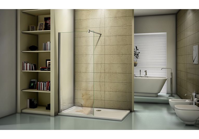 Приобрести bas перегородка душевая walk-in sp-120-c-ch 120 см хром/прозрачное