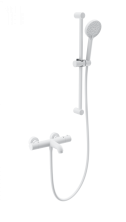 Смеситель для ванны с душевым гарнитуром и термостатом WONZON & WOGHAND, Белый матовый (WW-C2006-A-MW)