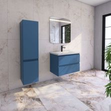 Caprigo Тумба с раковиной FORTE-Smalty 80 см, синяя, эмаль