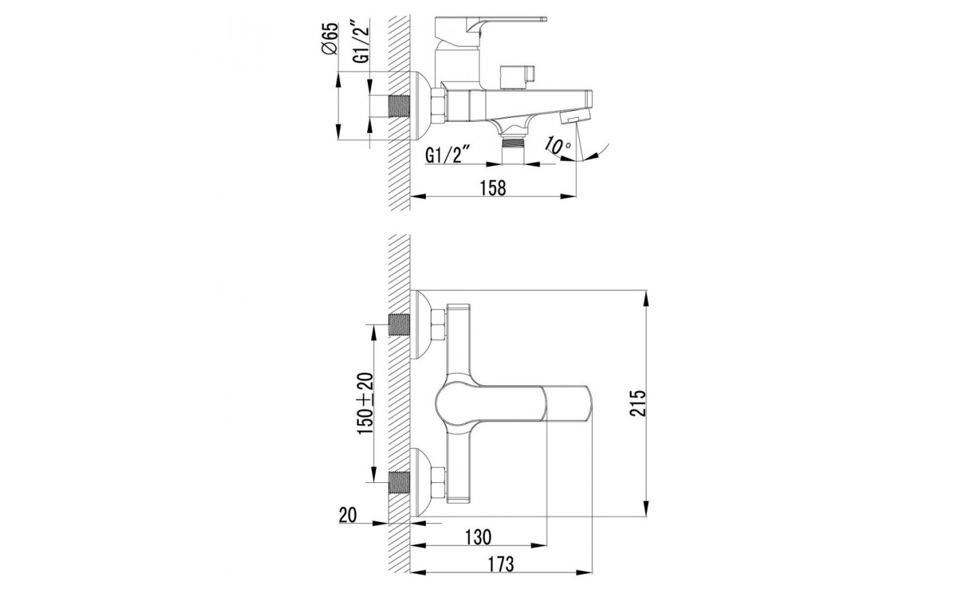 Приобрести lemark смеситель для ванны plus grace, хром lm1512c