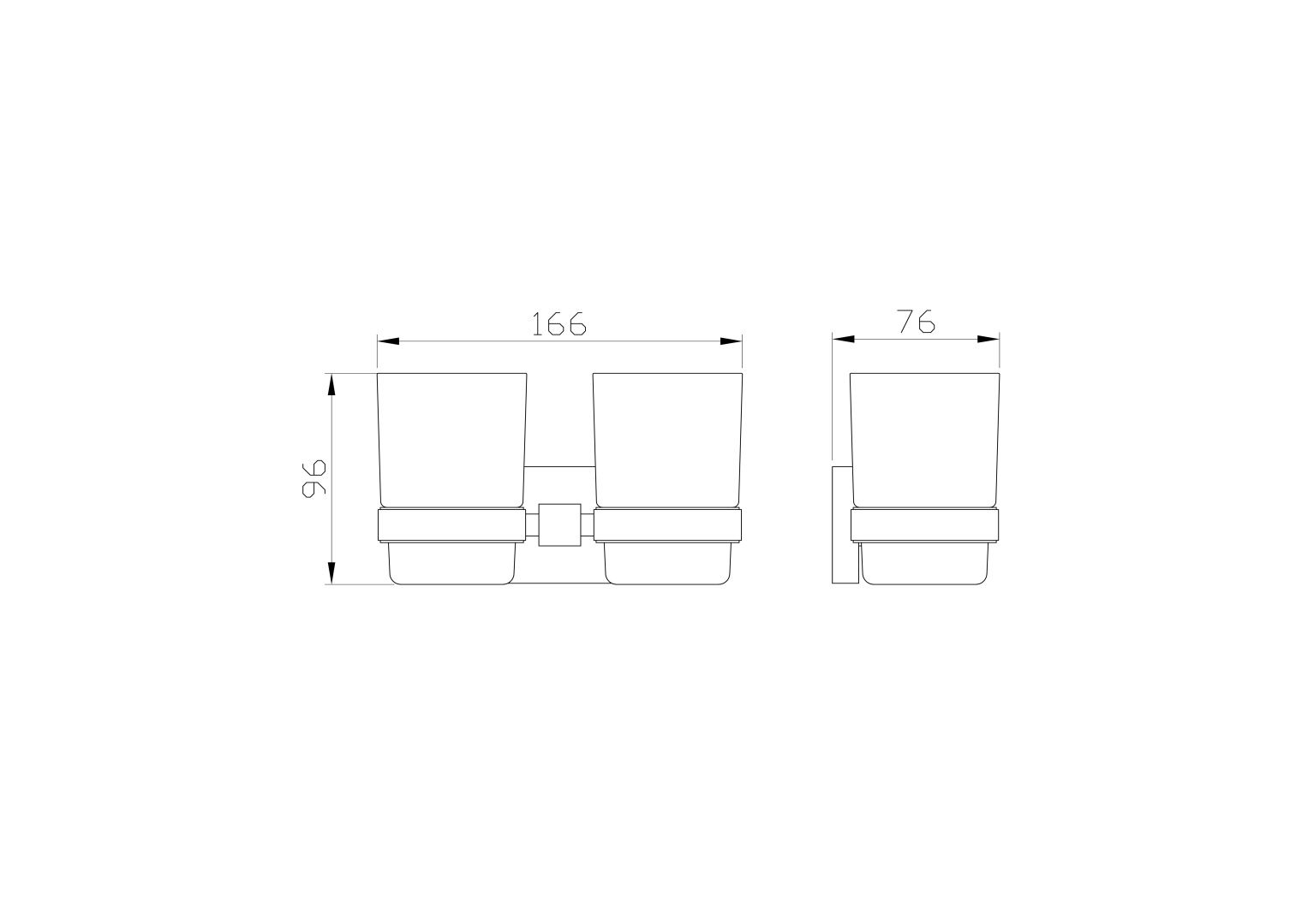Приобрести два стакана для зубных щеток с держателем wonzon & woghand polo, хром (ww-8928)