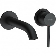 KLUDI BOZZ Настенный смеситель для умывальника, черный матовый, арт. 382443976