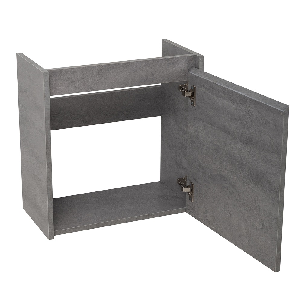 Приобрести belbagno тумба с раковиной kraft mini 50 см, подвесная cemento grigio правосторонняя, белая раковина