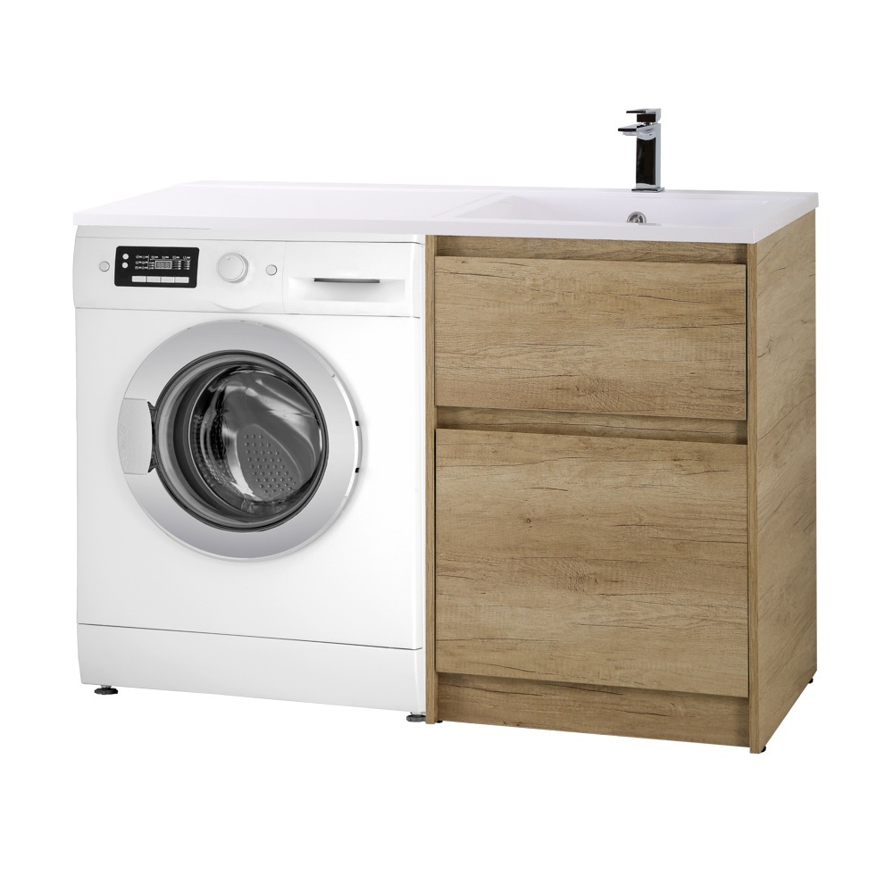 Приобрести belbagno тумба с раковиной kraft 120 см, напольная kraft-lvd-58/120-r rovere nebrasca nature, белая раковина