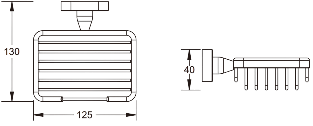 Приобрести мыльница настенная прямоугольная vieir v5104c черный