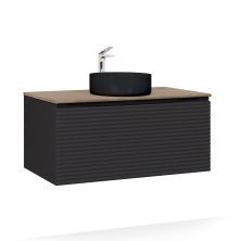 Jorno Тумба подвесная Cossety 100 см со столешницей, антрацит