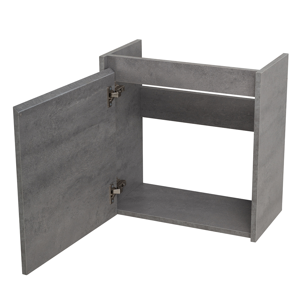 Приобрести belbagno тумба с раковиной kraft mini 50 см, подвесная cemento grigio левосторонняя, белая раковина