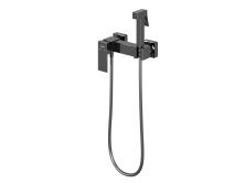 Hayzburg Смеситель с гигиеническим душем, черный хром HB-1006BCH