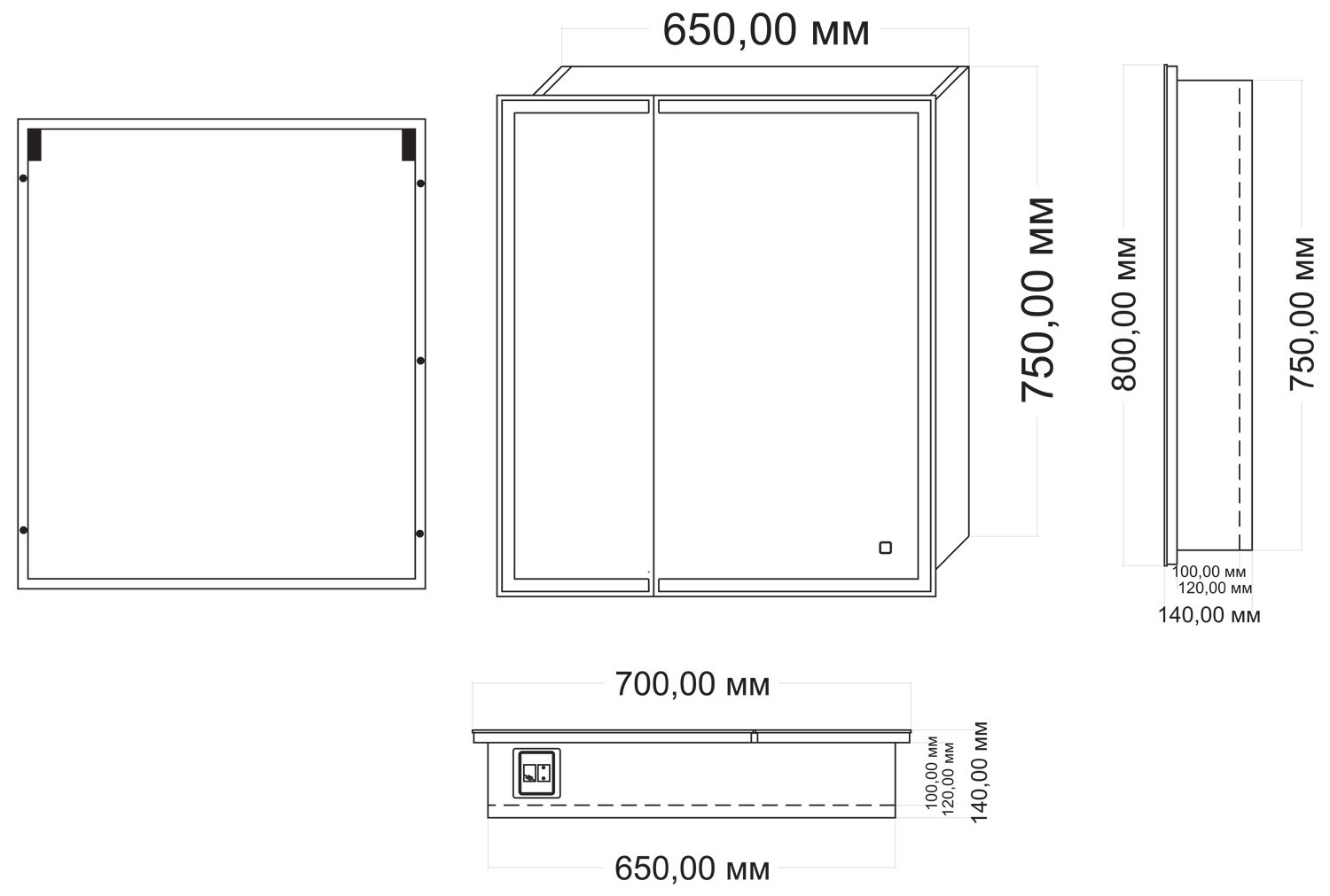 Приобрести зеркало шкаф azario фиджи flip 50x75 см с подсветкой, сенсорный включатель, диммер, белое cs00075843