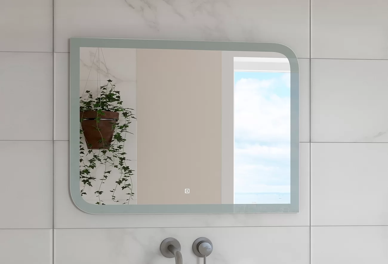 Приобрести continent зеркало с подсветкой fantasy 80х60 см, белое