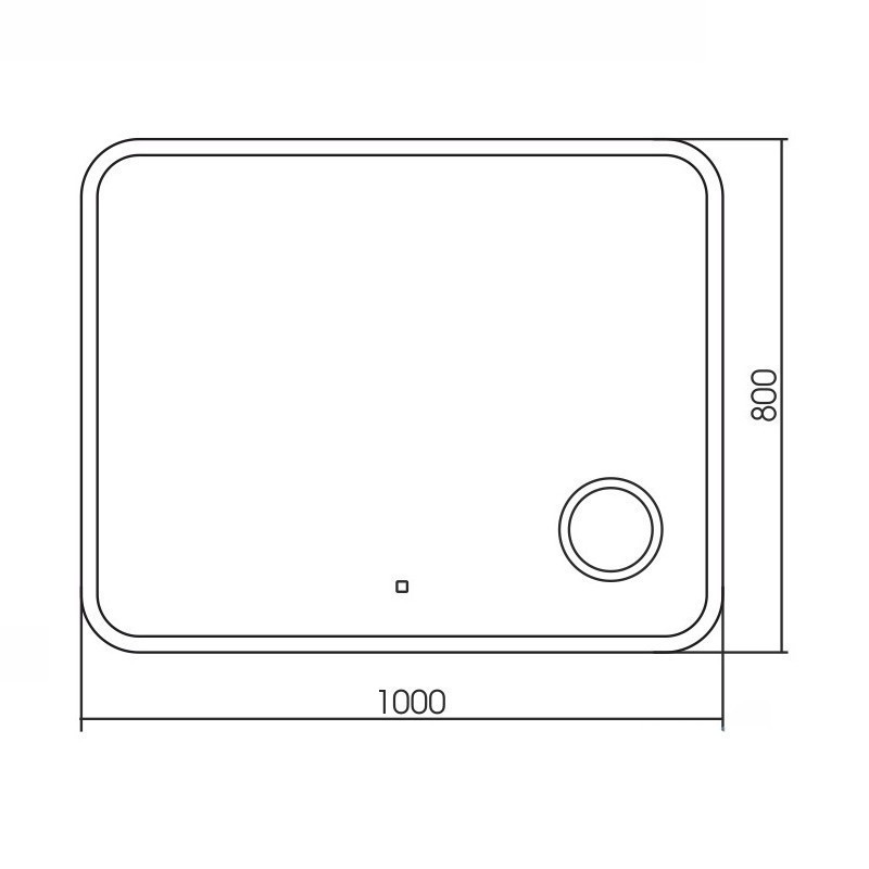 Приобрести azario зеркало эльза-2 100х80см c подсветкой, сенсор выключатель, диммер, подогрев led-00002478