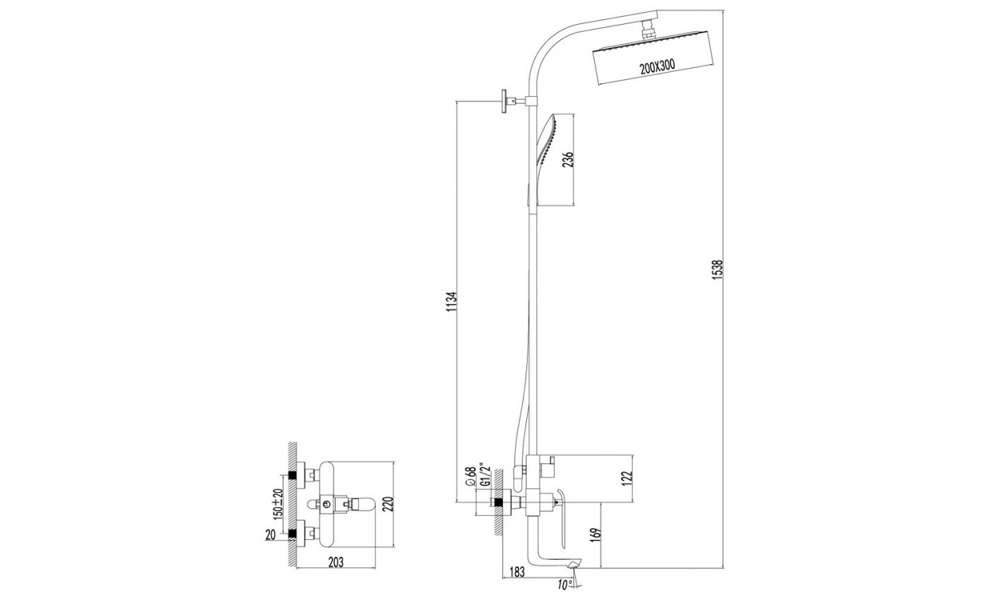 Приобрести lemark душевая система melange, хром lm4962cw