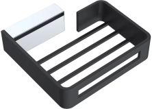 Boheme Мыльница\держатель для губки Q, черный\хром 10959-CR-B