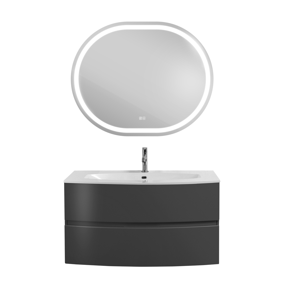 Приобрести cezares тумба подвесная с раковиной elettra 100 см grafite,литьевой мрамор, графит 55526