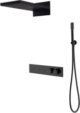 Boheme Душевая система Fusion с термостатом, встраиваемая, черная 131-B