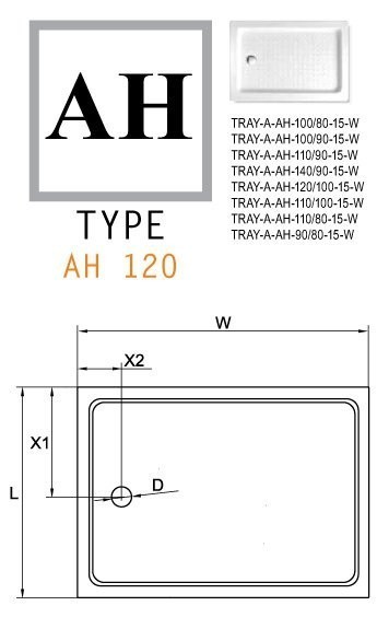 Приобрести cezares поддон акриловый tray 110х100см tray-a-ah-110/100-15-w