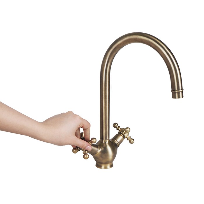 Приобрести iddis смеситель для кухни sam 337 мм, бронза sambrj0i05