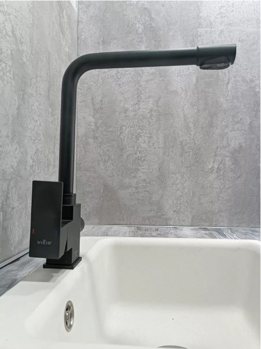 Приобрести смеситель для кухни vieir kitchen 359 мм, с подключением к фильтру, черный v15025(c)