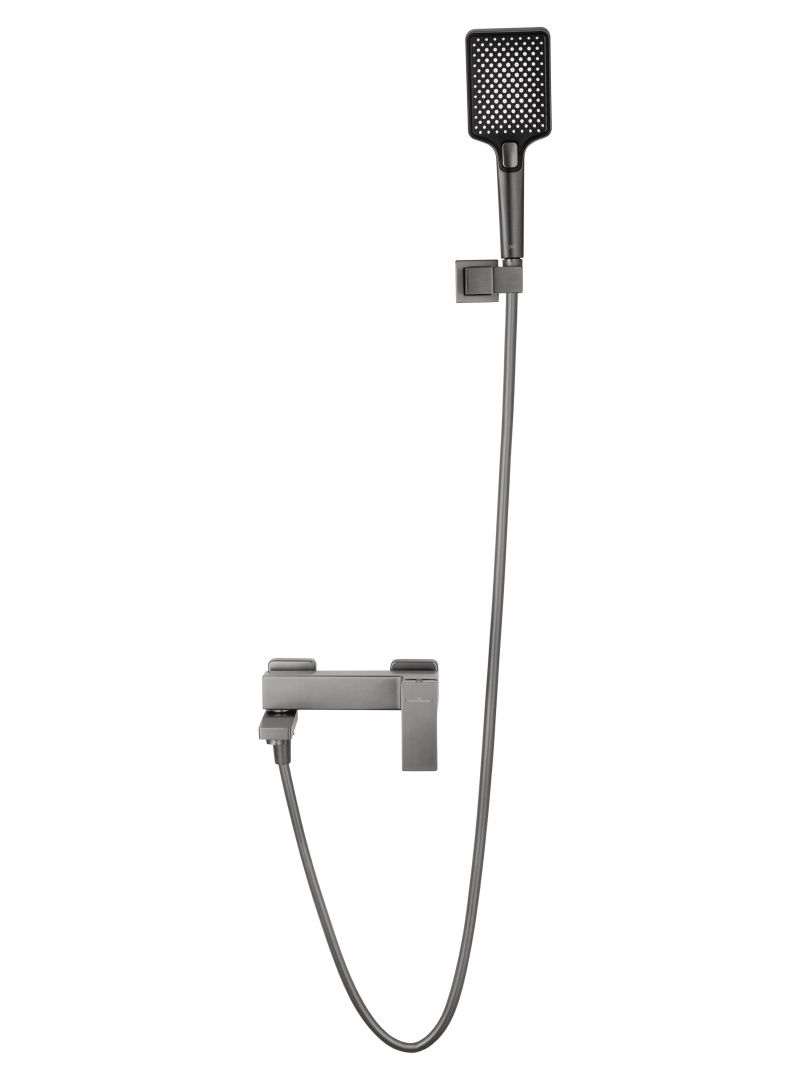 Приобрести смеситель для ванны с душем wonzon & woghand cube 2.0, темный графит (ww-88037068-bgm)