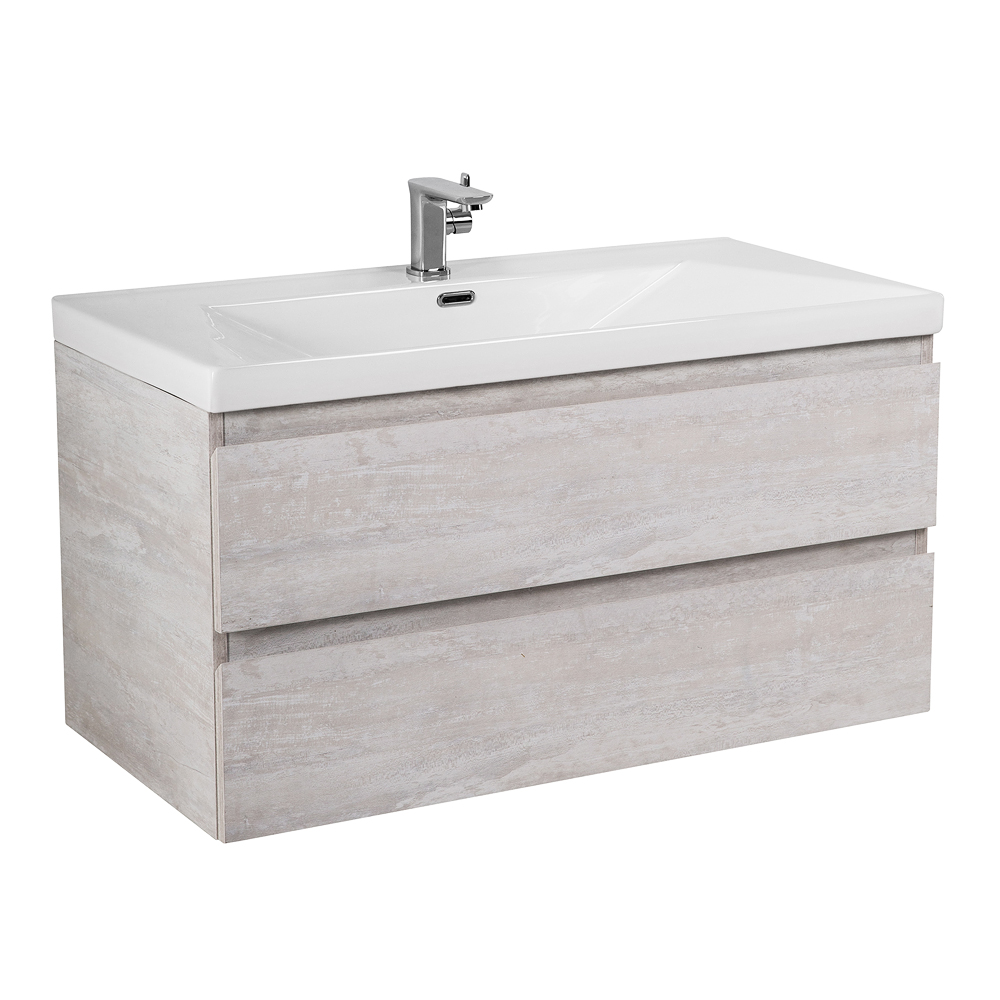 Приобрести cezares тумба подвесная с раковиной molveno 80 см legno bianco, светло серая molveno-80-2c-so-lb