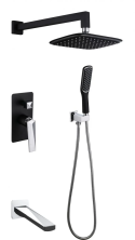 Boheme Душевая система Venturo, встраиваемая, черная\хром 374-B-2