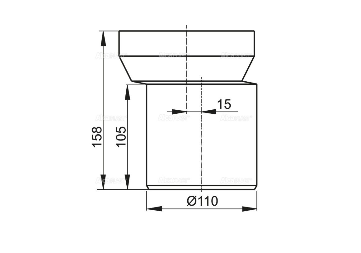 Приобрести патрубок для унитаза alcaplast a92, эксцентрический