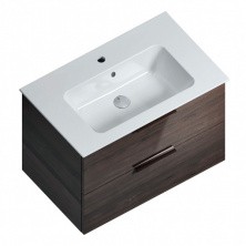 Тумба подвесная с раковиной Kerama Marazzi PIANO 75 см, дымчатый вяз