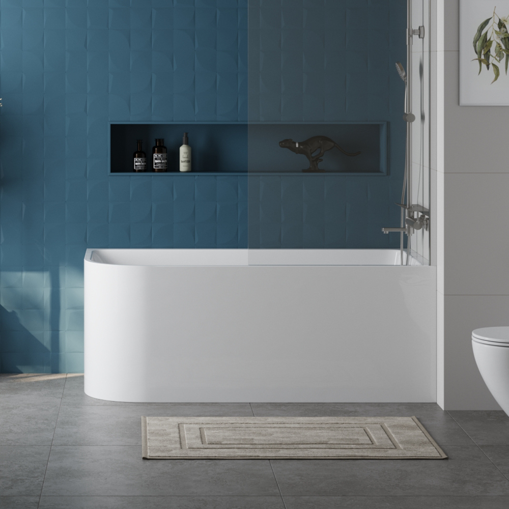 Приобрести belbagno акриловая ванна 170х73 см, угловая, белая bb712-1700-730-r