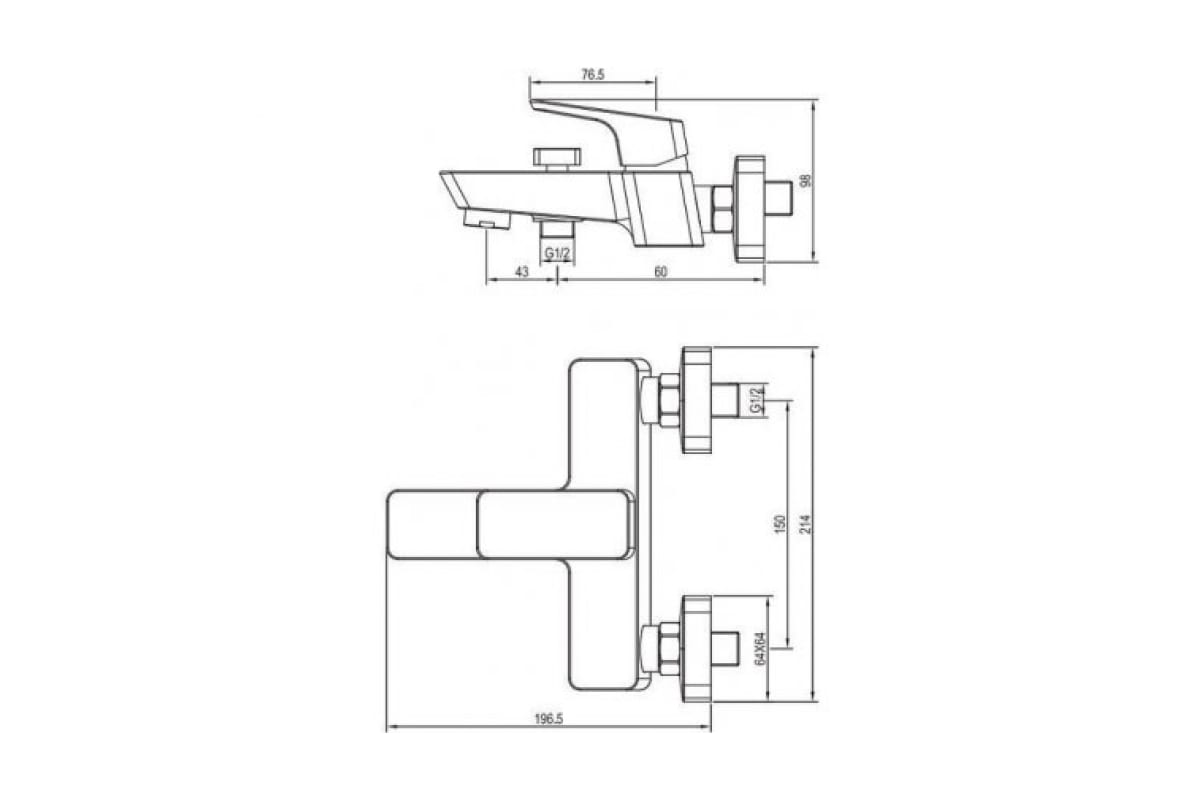 Приобрести aquanet смеситель для ванны gotic af440-20b