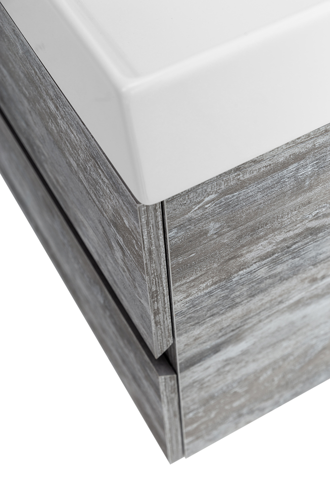 Приобрести cezares тумба подвесная с раковиной molveno 46 100 см legno grigio, серая molveno 46-100-2c-so-lg