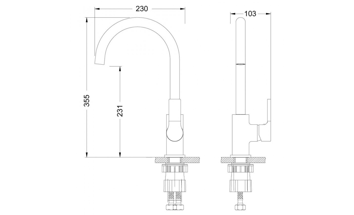 Приобрести lemark смеситель для кухни aura с поворотным изливом, хром\голубой lm0605c