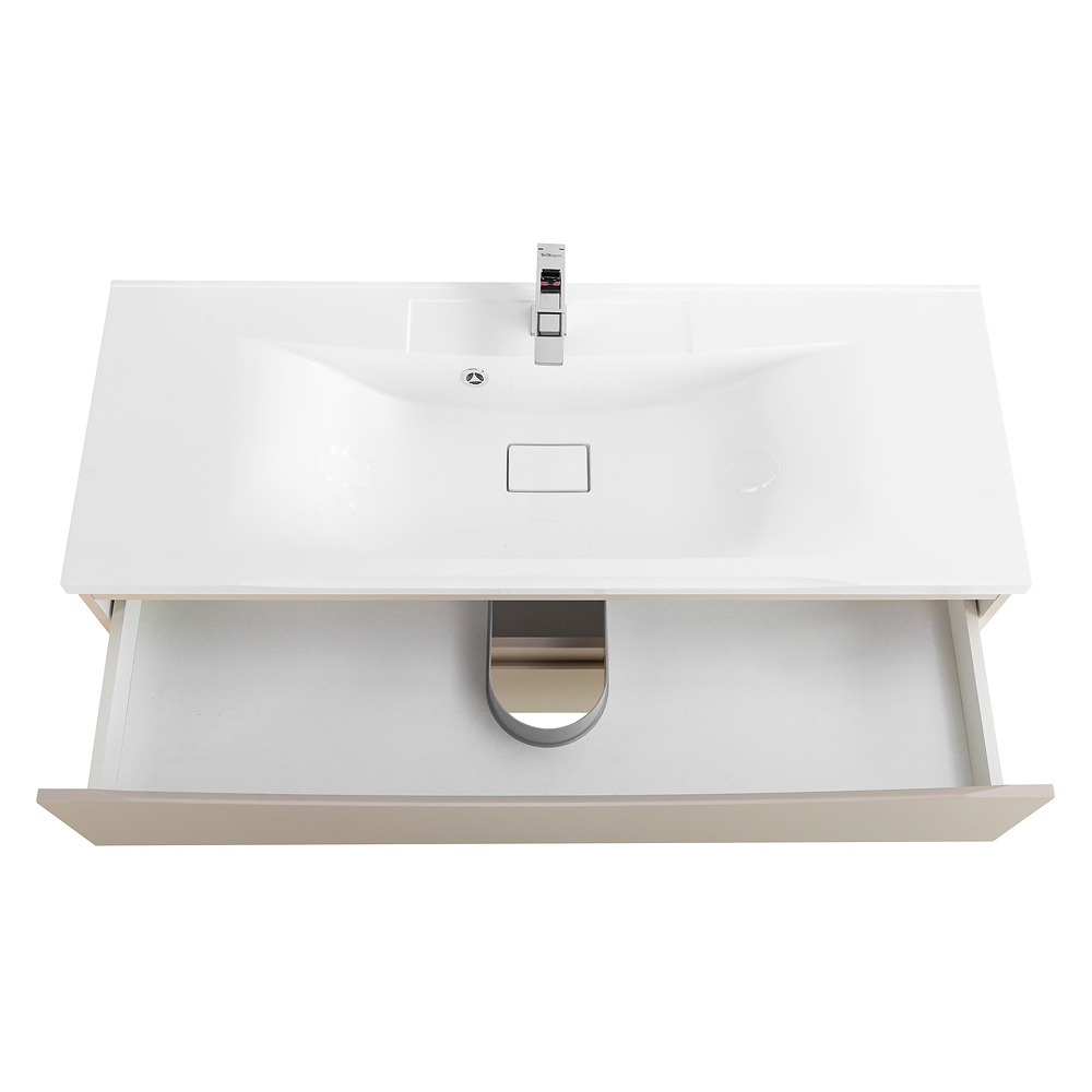 Приобрести belbagno тумба с раковиной marino 120 см, подвесная crema opaco, белая раковина