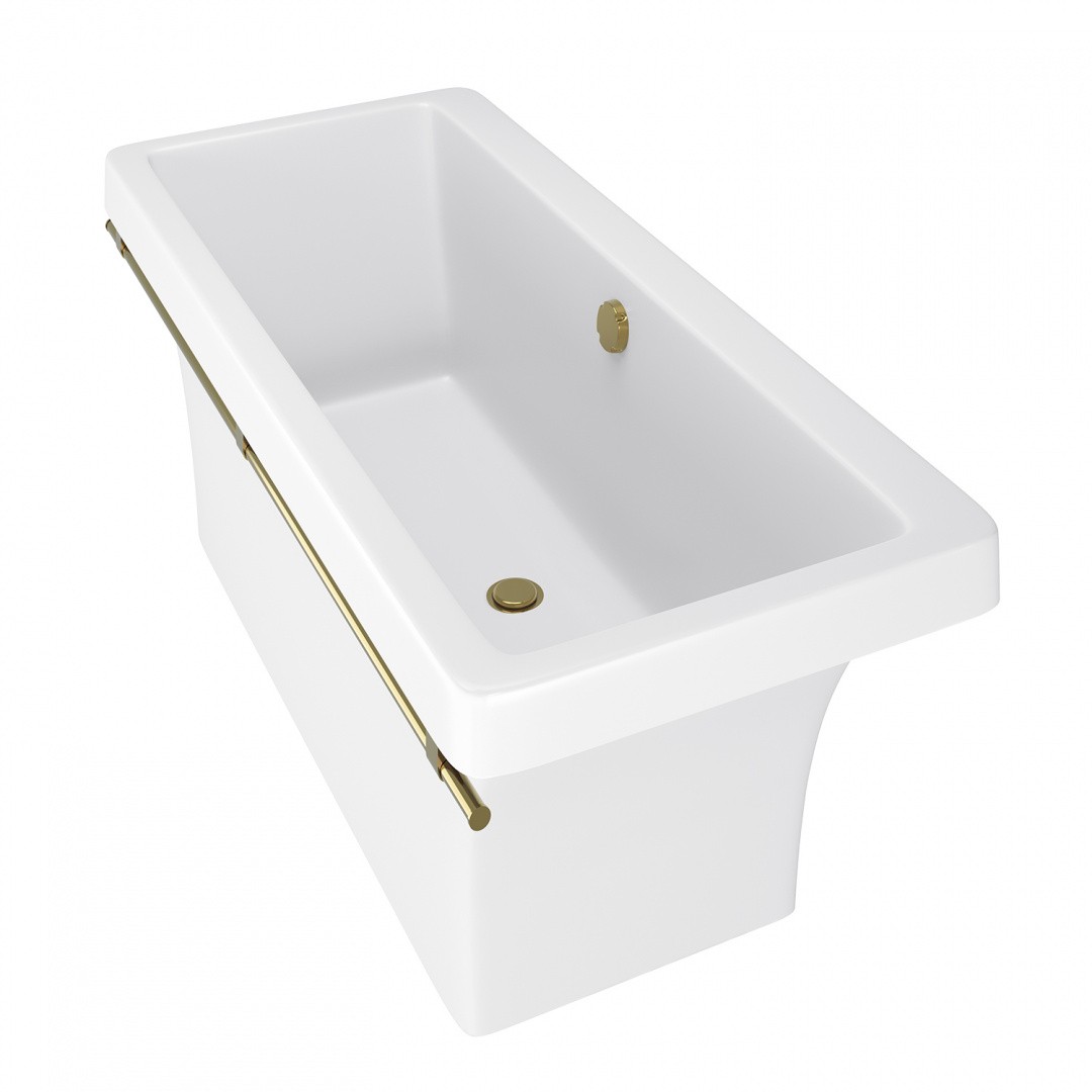 Приобрести aqua de marco отдельностоящая ванна crete 178x79см, белая\бронза 1180wbkri