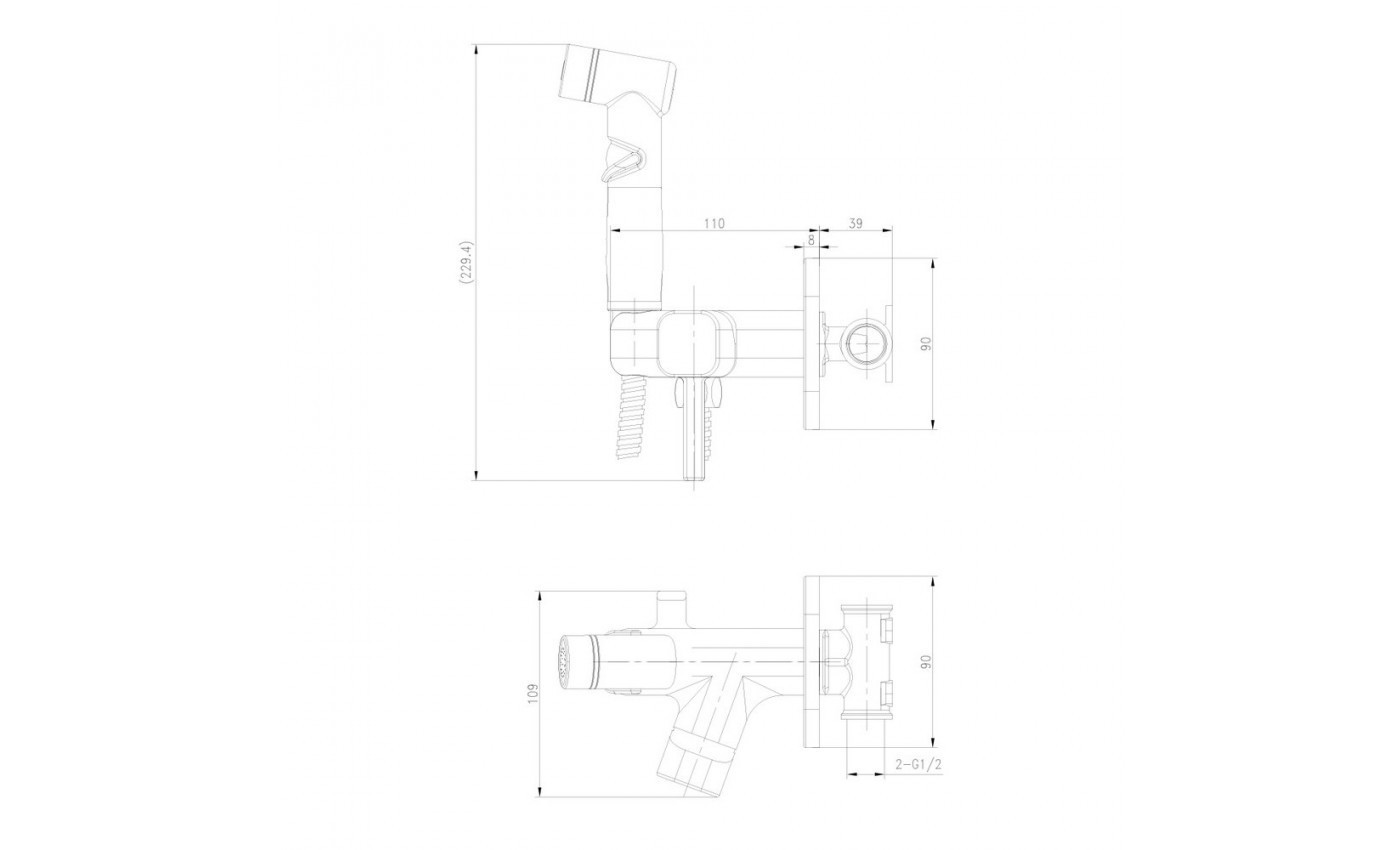 Приобрести lemark смеситель solo с гигиеническим душем, скрытый монтаж, черный lm7165bl