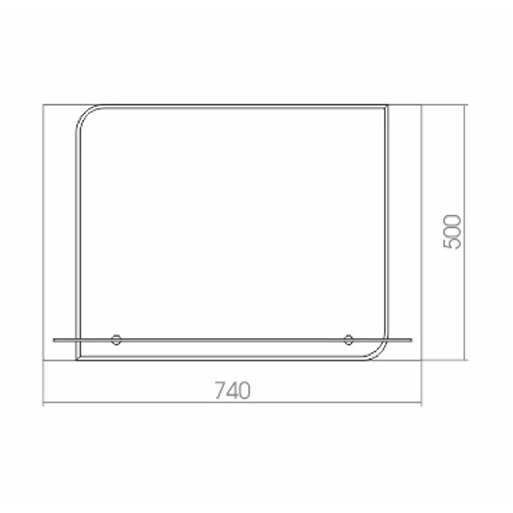 Приобрести loranto зеркало венеция 74х50 см, с полкой фр-00001107