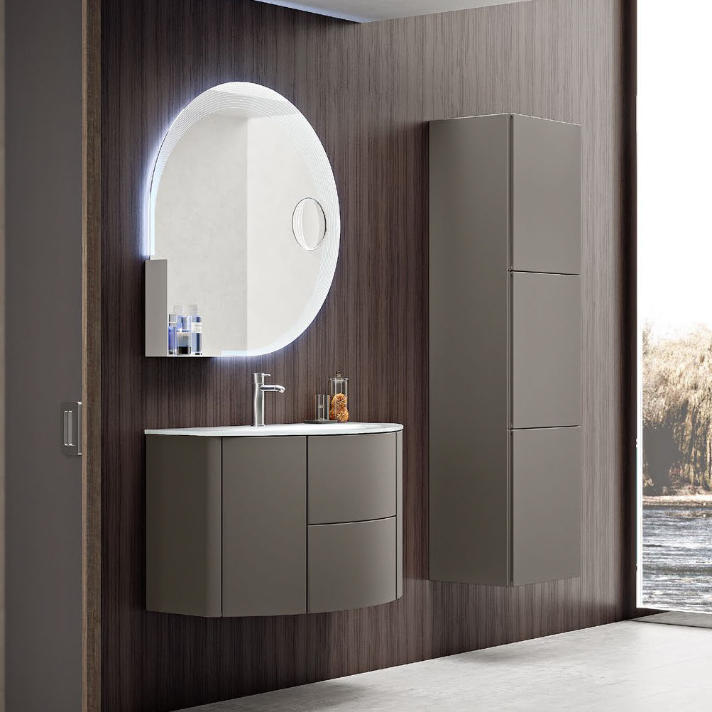 Приобрести cezares тумба подвесная с раковиной eden 91 см grigio talpa opaco, серая 55069