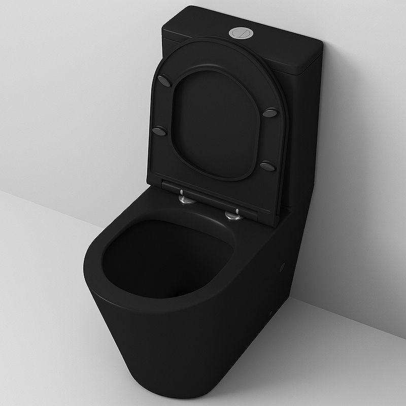 Приобрести grossman унитаз компакт, безободковый с сиденьем дюропласт, черный матовый gr-4449bms