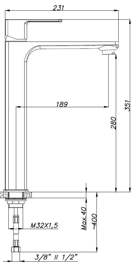 Приобрести смеситель для раковины azario cadeo, 351мм, высокий, хром az-15944551