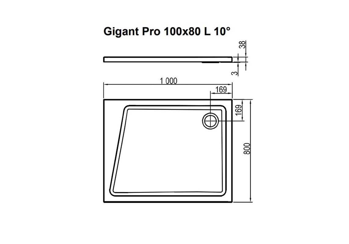 Приобрести поддон каменный ravak gigant pro 10° 120х90 см xa05g70101p