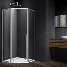 Vincea Душевое ограждение Penta 100х100 см, прозрачное, хром VSP-3P100CL