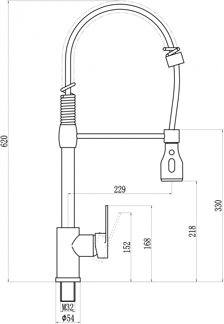 Приобрести savol смеситель для кухни 620мм, гибкий излив, хром s-002802