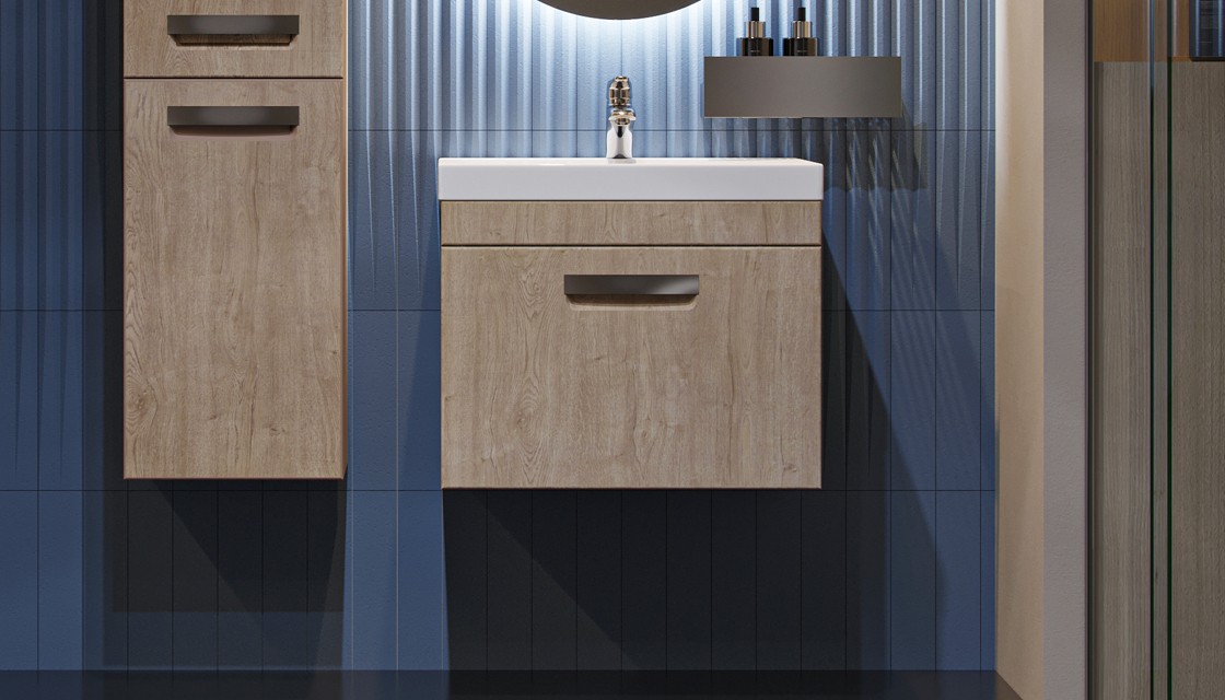 Приобрести тумба подвесная с раковиной velvex estea 60 см дуб санремо tpest.60.1y.234