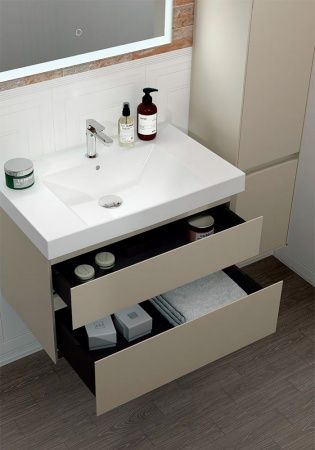 Приобрести тумба подвесная с раковиной kerama marazzi cubo 80 см, лимо