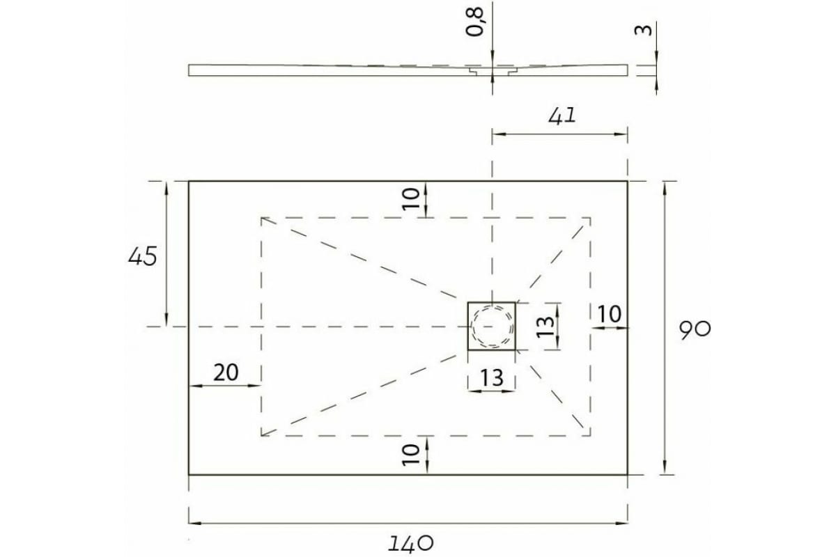 Приобрести aquanet душевой поддон pleasure 140х90 см, черный