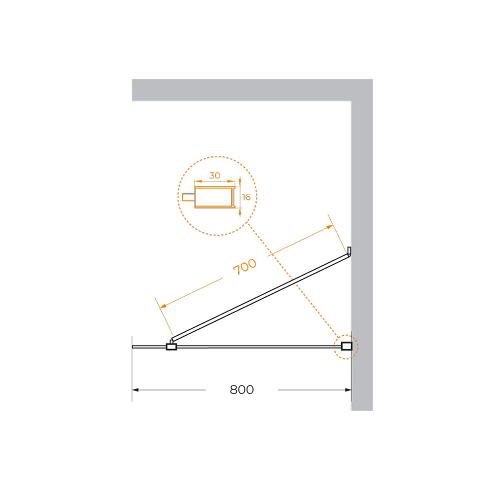 Приобрести cezares душевая перегородка liberta 80 см, бронза\черный liberta-l-1-tb-80-br-nero