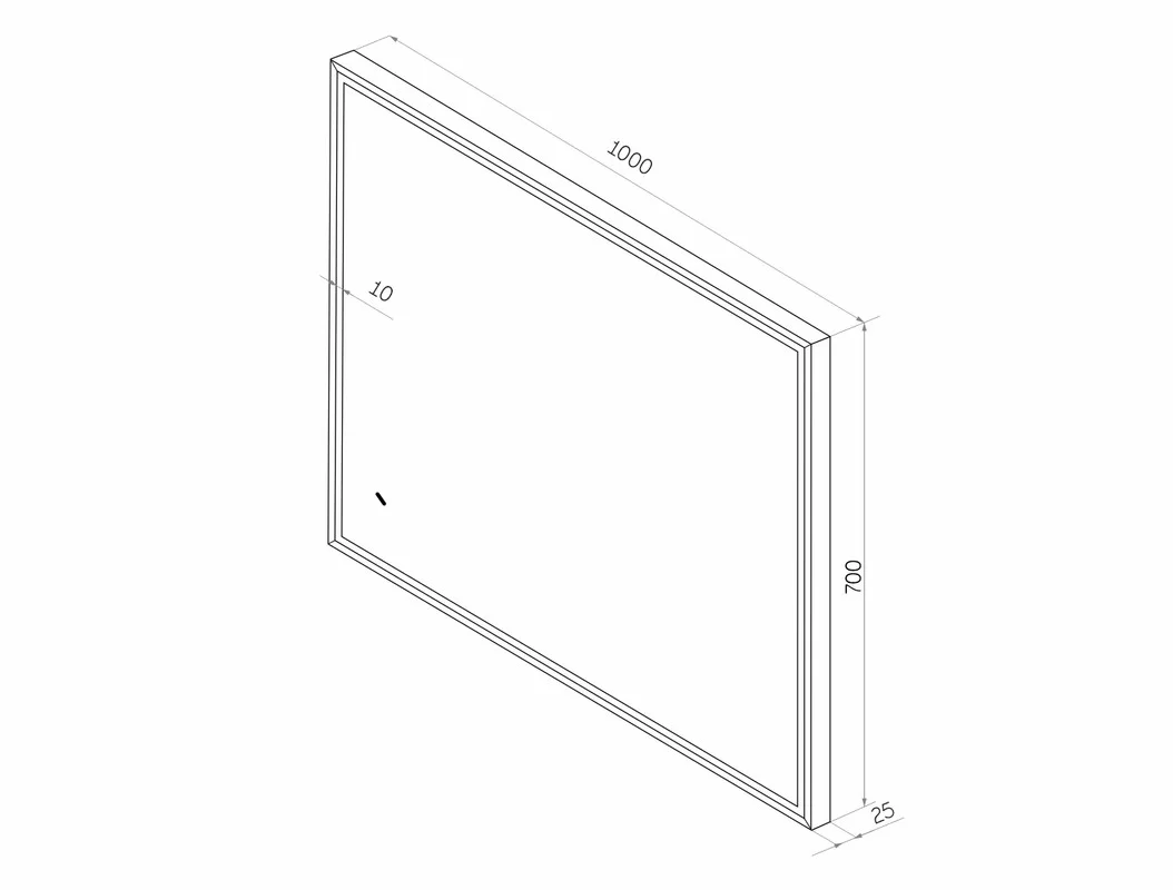Приобрести continent зеркало с подсветкой stage грэймуар 100х70 см, серый муар
